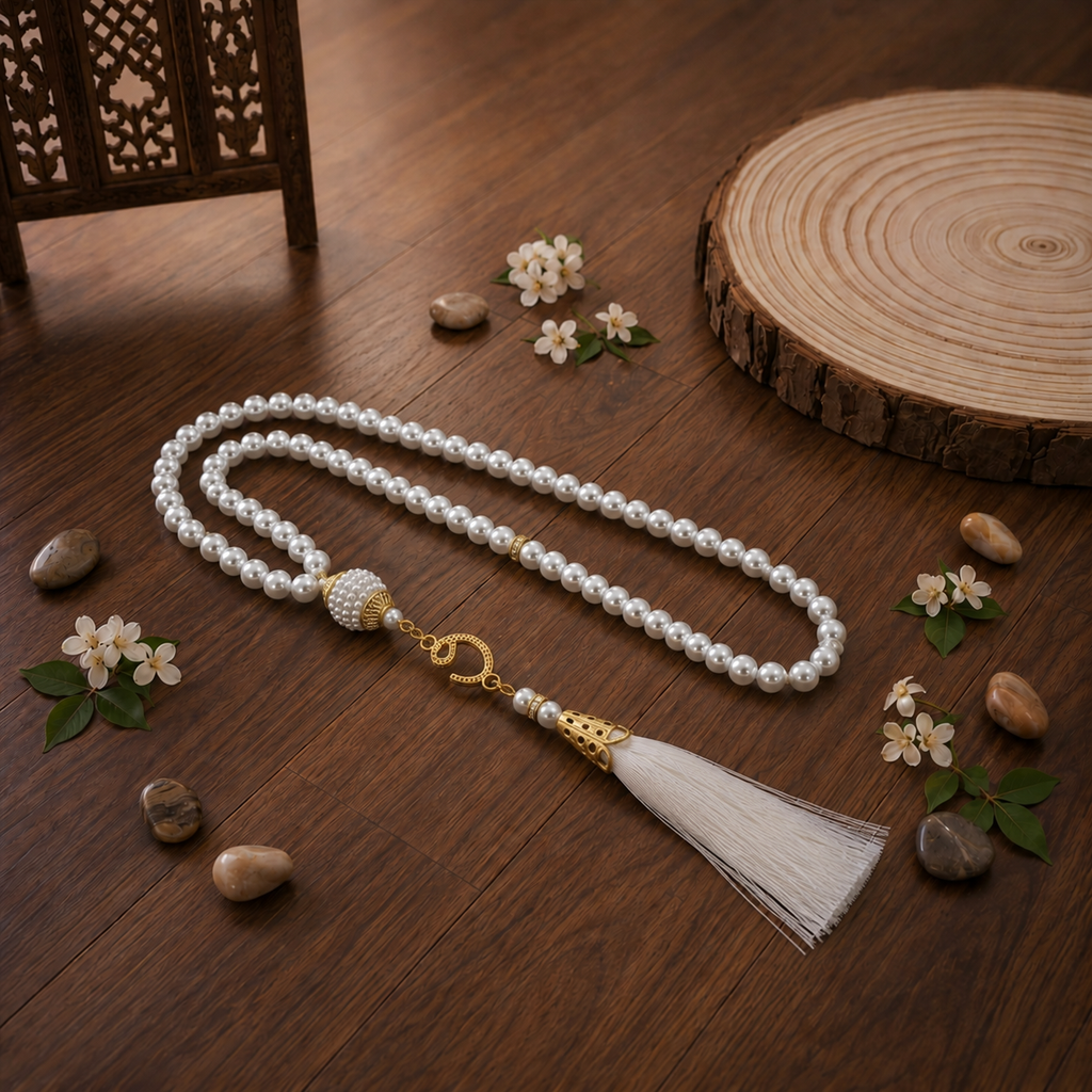 Tasbih – Islamische Gebetskette im Geschenkbeutel