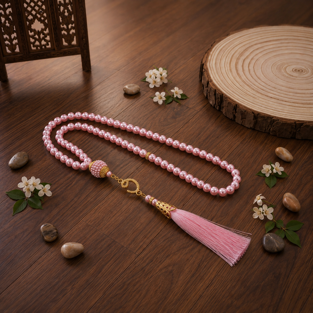 Tasbih – Islamische Gebetskette im Geschenkbeutel