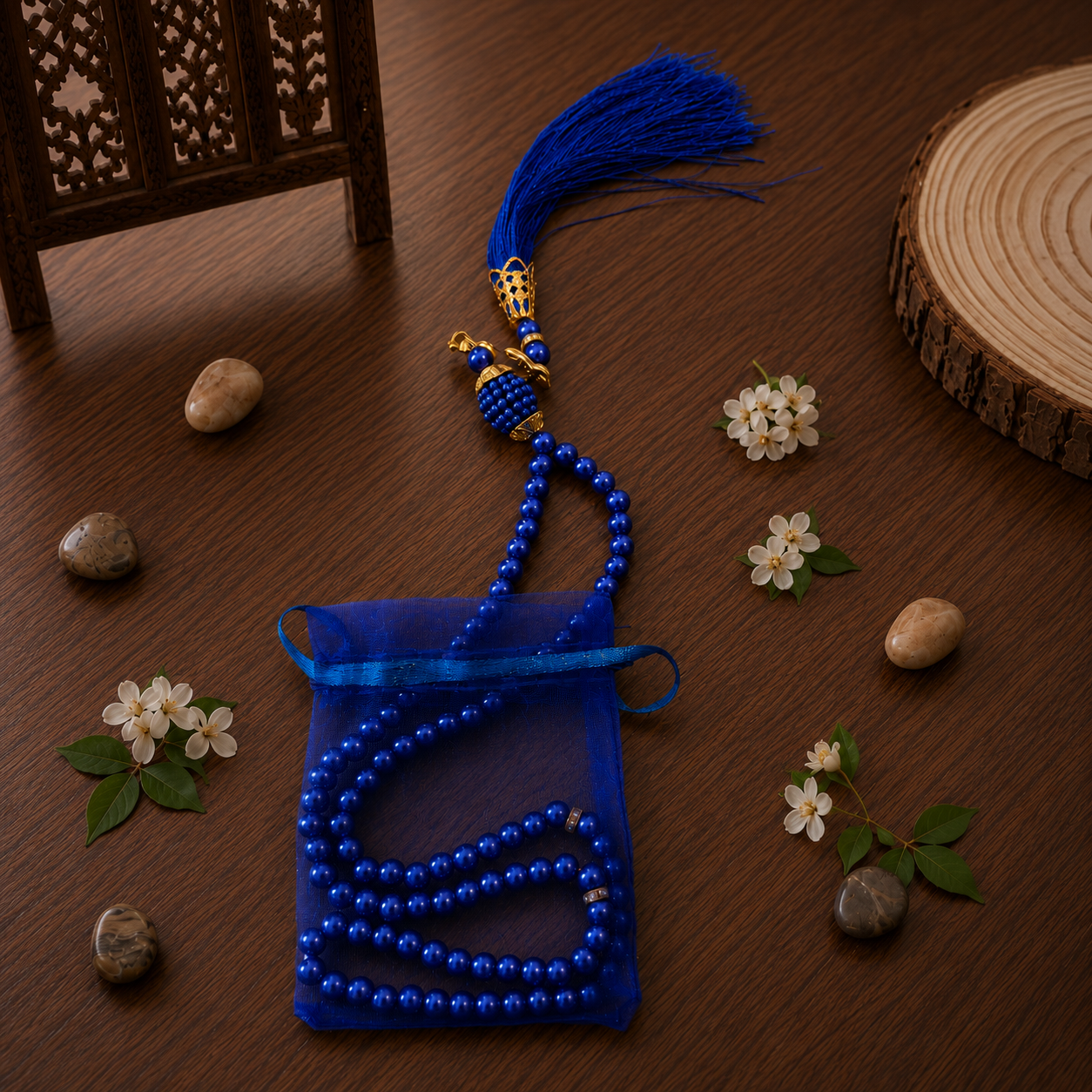 Tasbih – Islamische Gebetskette im Geschenkbeutel
