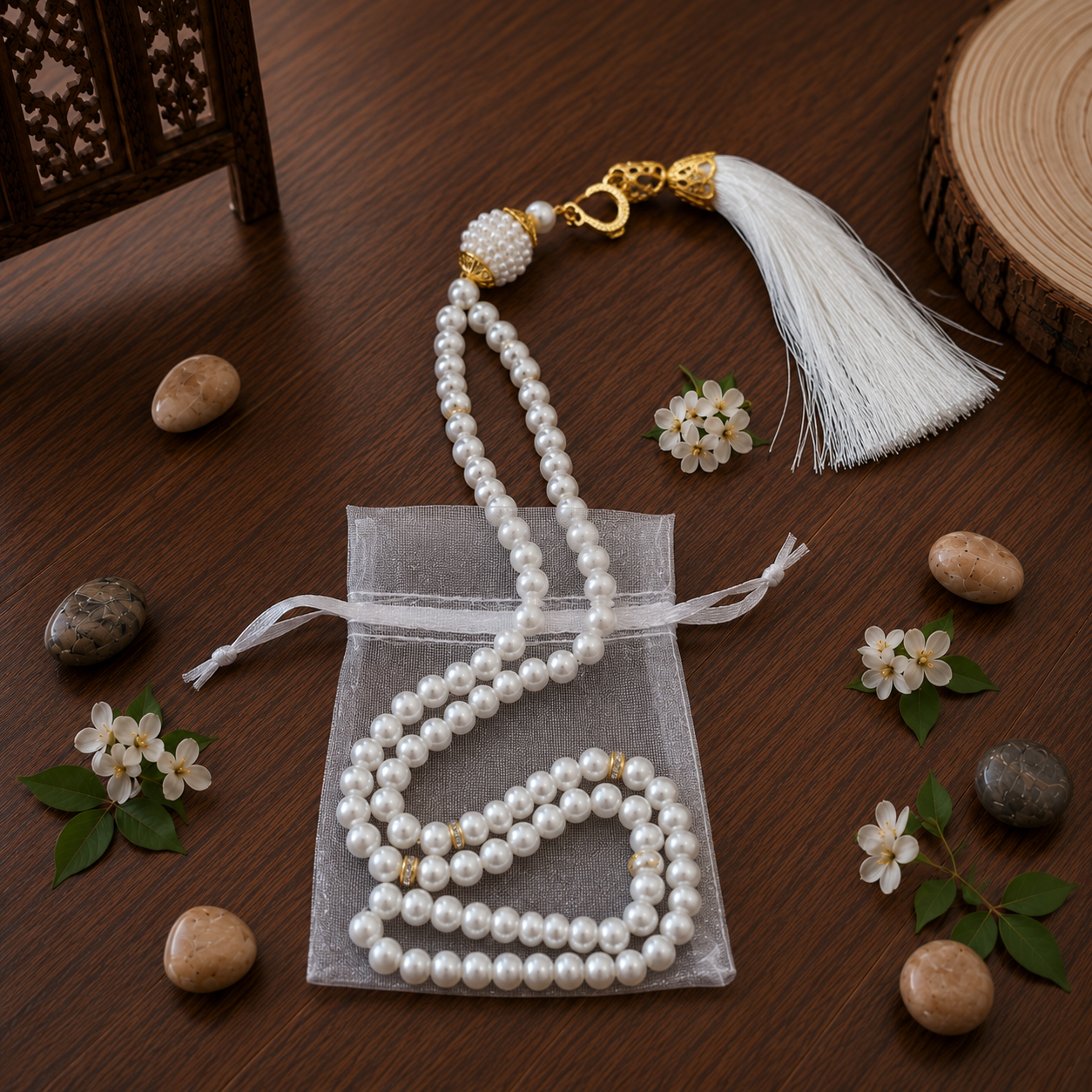 Tasbih – Islamische Gebetskette im Geschenkbeutel