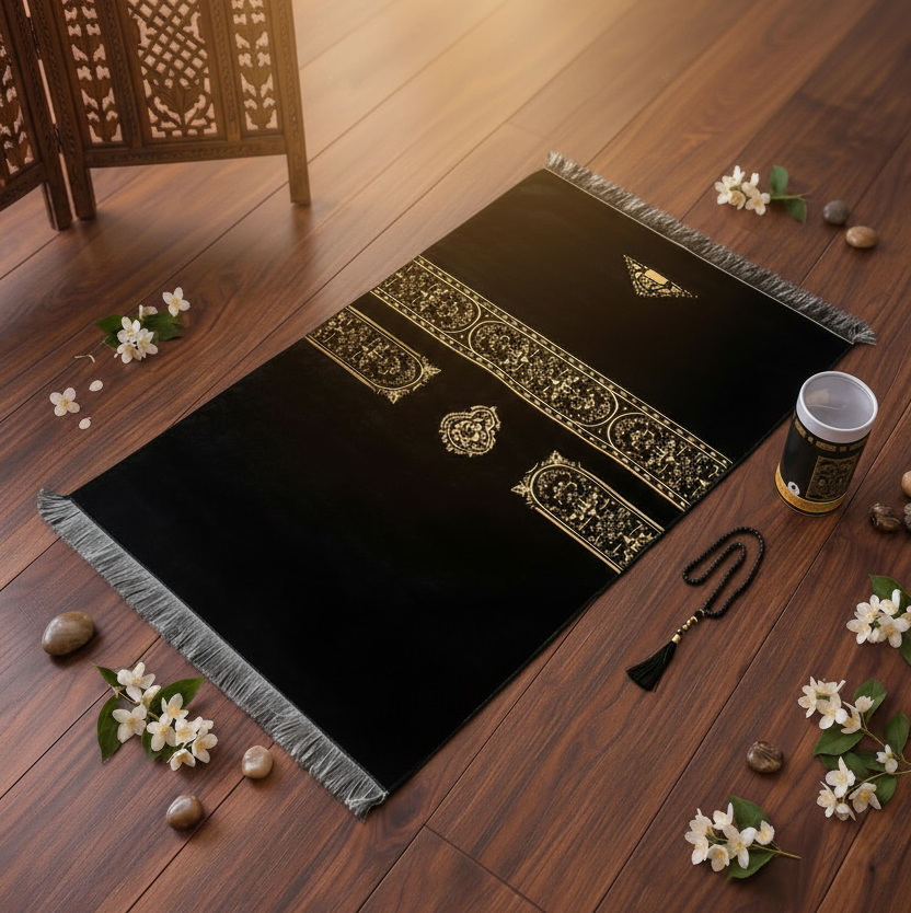 Gebetsteppich Kaaba Design mit Tasbih